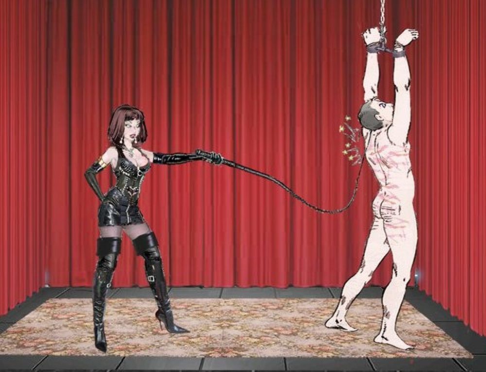 Dominatrix Whipping Slave