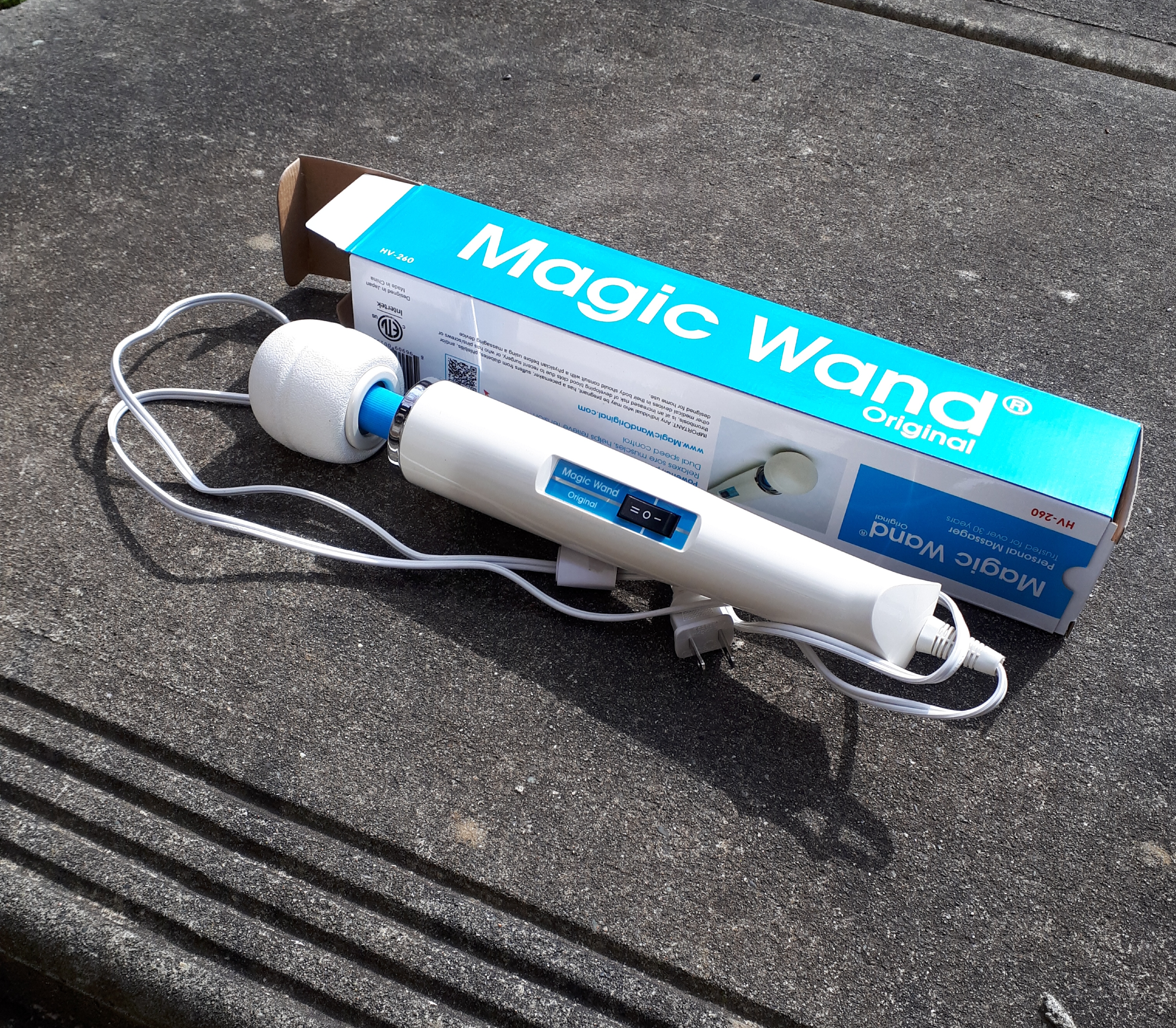 Yes I photographed my new magic wand on a friend's patio