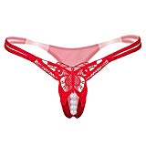 Aimon Sexy Panties Lingerie for Women for Sex with Pearl Massage, Sexy Thong G-Strings (Red)