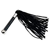 HAPPYTIMEBELT Genuine Leather Scattered Whip Floggers for Cosplay Stage Props(Black)