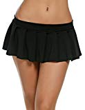 Avidlove Sexy Role Play Pleated Solid Mini Skirt Lingerie Sleepwear Black