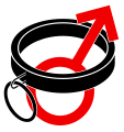 113px BDSM collar male symbol svg