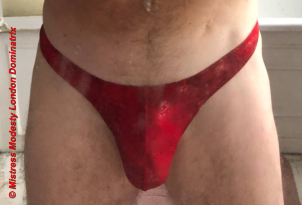 Mistress Modesty Red Panties Sinful Sunday