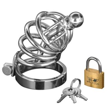 Chastity is not only fair, it's delightful! Asylum Locking Chastity Cage.